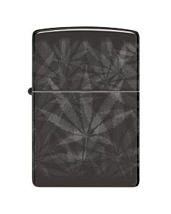 Zippo Feuerzeug - Grey Cannabis Leaves