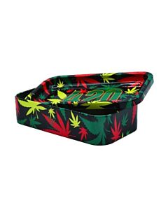 Metalldose mit Tray "Rasta 420" 12.5 x 7 x 3cm