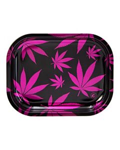 Rolling Tray "Pink Leafs"