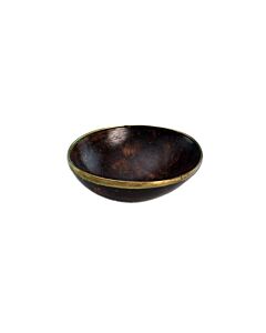 Kokosnuss Mischschale mit Messingrand Gross
