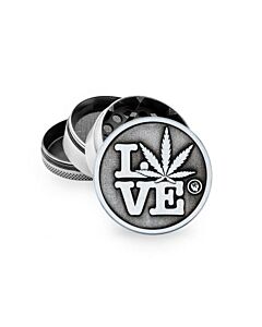 Grinder Metall Hemp Love  4-Teilig 50mm