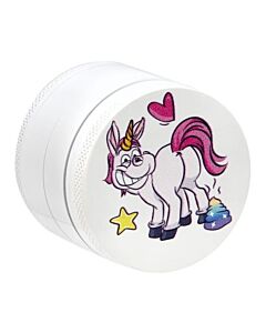 Grinder / Pollinator Aluminium - Shitty Unicorn Weiss 4-Teilig 50mm