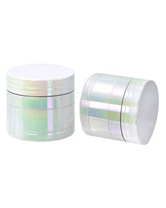 Aluminium Grinder Shiny White 40mm 4-Teilig