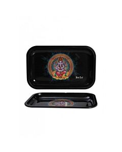 Black Leaf Rolling Tray "Ganesha"