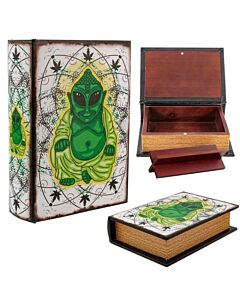 Buch Versteck Holzbox "High Budda"