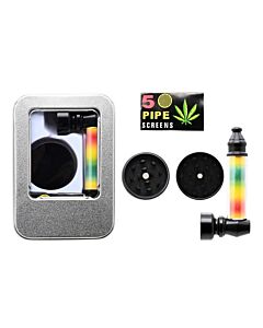 Alupfeife & Metallgrinder Set - RASTA