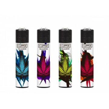 Feuerzeug Clipper - 420 Graffiti Leaves, Assortiert