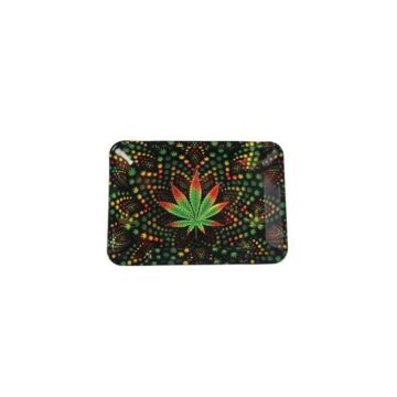 Rolling Tray "Rasta Leafs" 