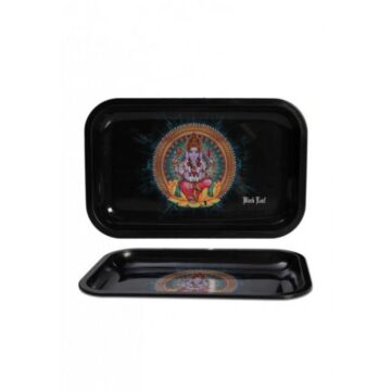 Black Leaf Rolling Tray "Ganesha"