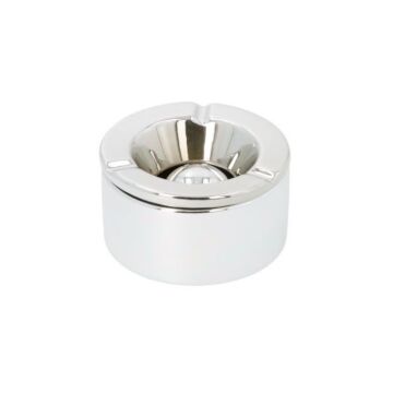 Windaschenbecher Keramik - Chrom Silber