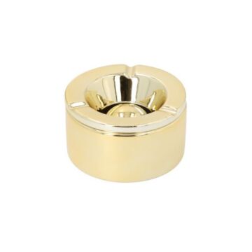 Windaschenbecher Keramik  Chrom Gold