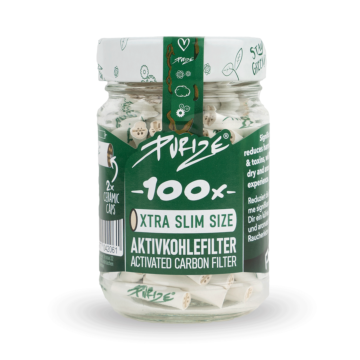 Purize - Xtra Slim Aktivkohlefilter, 100er Glas